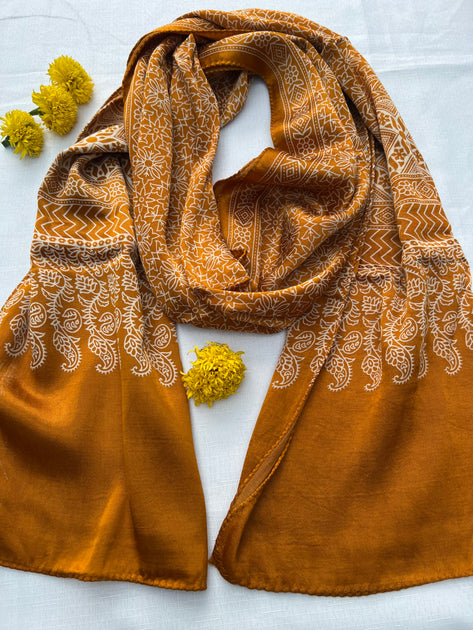 Organic Cotton Stole – Handwoven Kota Doria Shawl 60x200 Cm