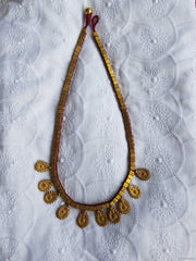 Tribal Petal Brass Pendant Necklace