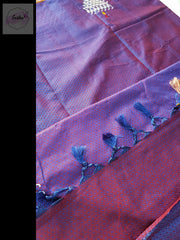 Purple Handloom Silk Blended Khun Saree - Saraswati Butta -  by EeshaBoutique - gshop