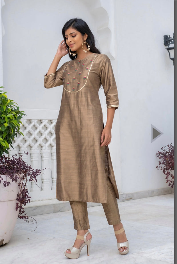 Silk Kurta with Pants