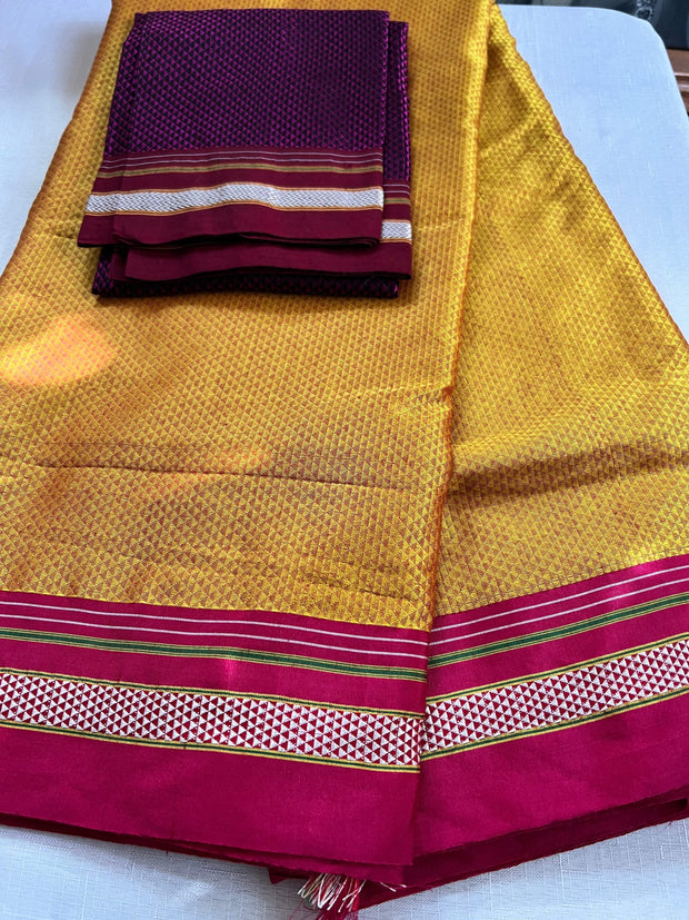 Handloom Resham Blended Silk Cotton Saree Khun Saree - Indigo Blue -  by EeshaBoutique - gshop