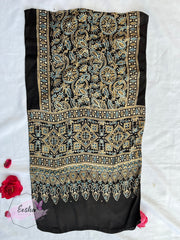 Syamal - Ajrakh Hand Block Print Modal Silk Scarf