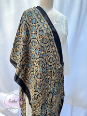 Syamal - Ajrakh Hand Block Print Modal Silk Scarf