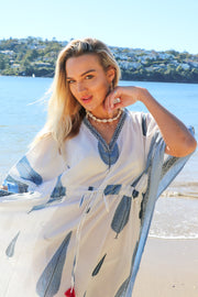 Blue Cyprus - Block Print Long Kaftan