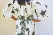 Cherry Kaftan Midi Dress - Green