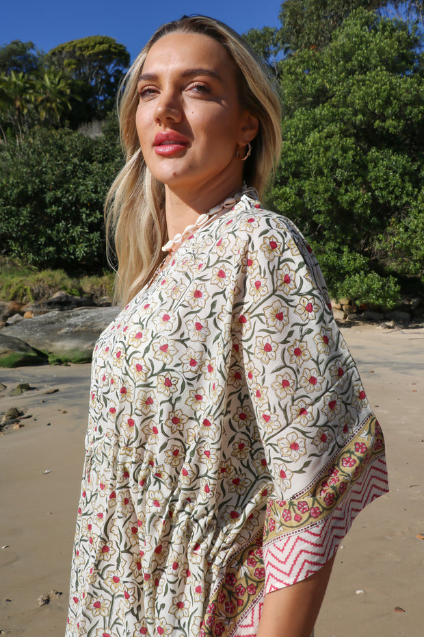 Chinar - Hand Block Print Long Kaftan