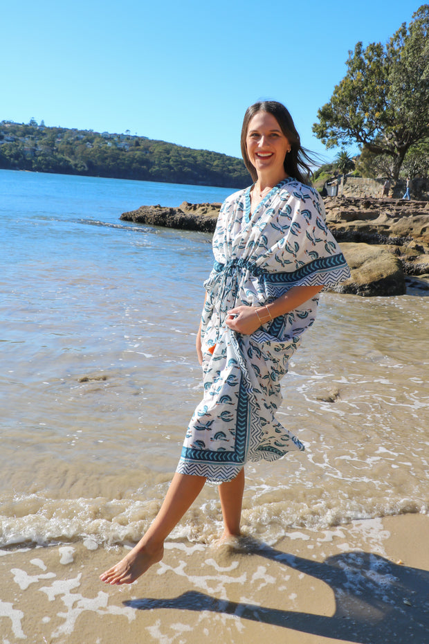 Crains - Hand Block Print Long Kaftan