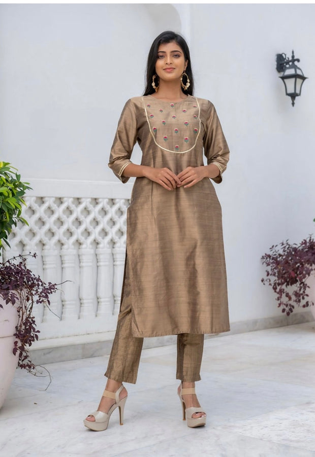 Silk Kurta with Pants