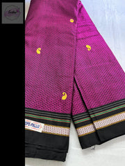 Magenta Handloom Silk Blended Khun Saree -Paisley Butta -  by EeshaBoutique - gshop