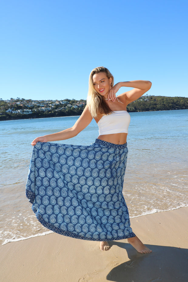 Holly - Paisley Boho Chic Long Skirt