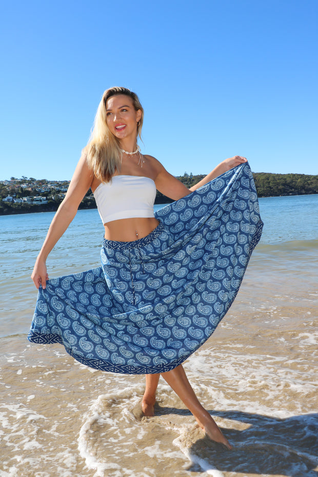 Holly - Paisley Boho Chic Long Skirt
