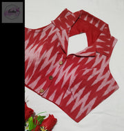 Ikat Cotton Saree Blouse -  by EeshaBoutique - gshop, Saree Blouse