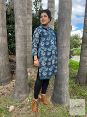 Lotus Indigo Hand Block Print Tunic