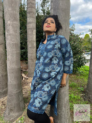 Lotus Indigo Hand Block Print Tunic