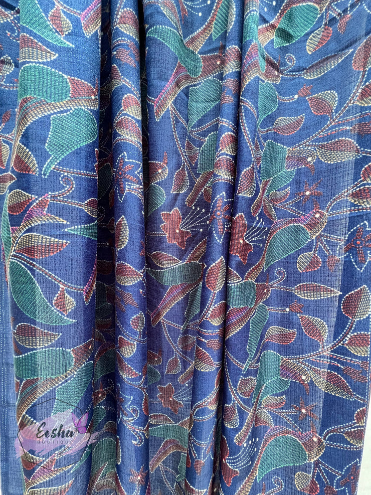 Khadi Cotton Silk Dupatta - Bird