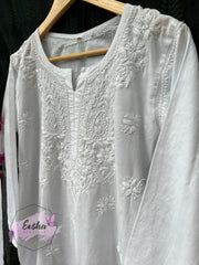 White Tunic - Hand Embroidered Chikankari Kurta
