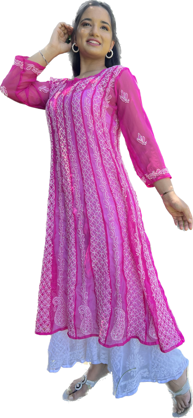 Mohini - Chikankari Georgette Anarkali Maxi Dress