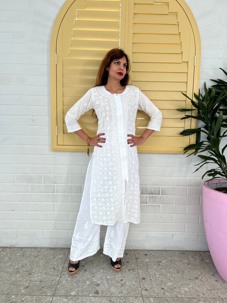 White rayon sales palazzo pants