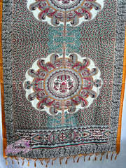 Khadi Cotton Silk Dupatta - Madhubani