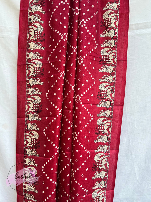 Khadi Cotton Silk Dupatta - Bandej