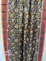 Khadi Cotton Silk Dupatta - Flowers