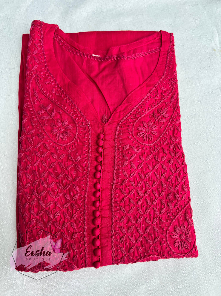 Hand Embroidered Soft Cotton Kurta Tunic