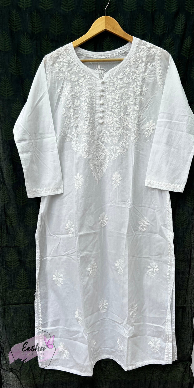 White Tunic - Hand Embroidered Chikankari Kurta