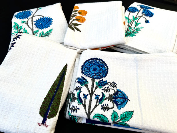Blue Flora Bath Towel