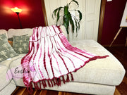 Magenta tie dye handloom organic Indian cotton throw