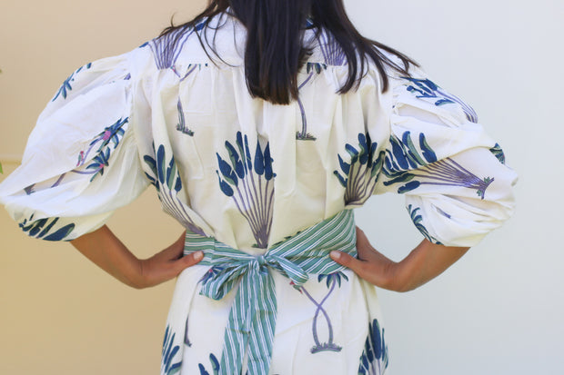 Lila Kaftan Midi Dress - Blue