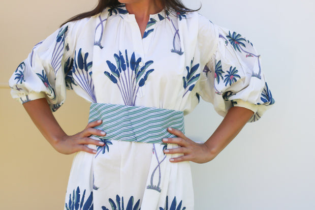 Lila Kaftan Midi Dress - Blue