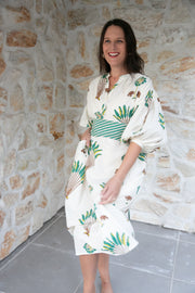Maya Kaftan Midi Dress - Green