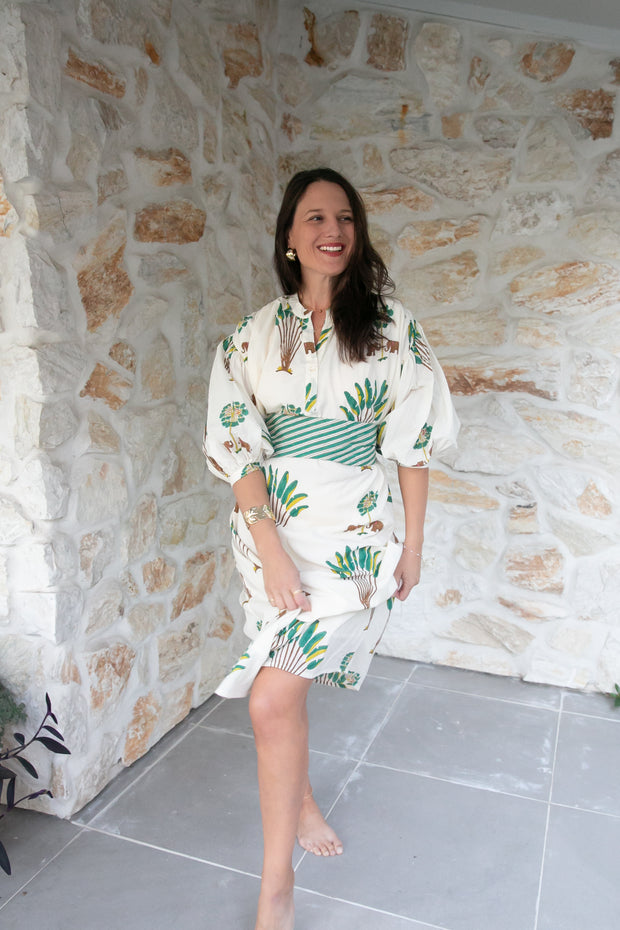 Maya Kaftan Midi Dress - Green