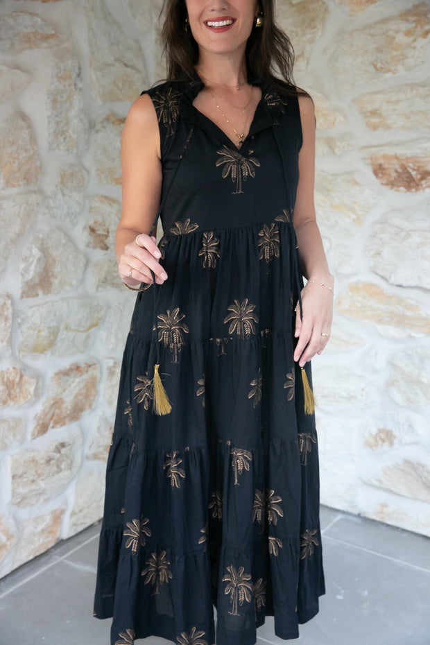 Midnight Grove Maxi Dress