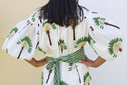 Palm Kaftan Midi Dress