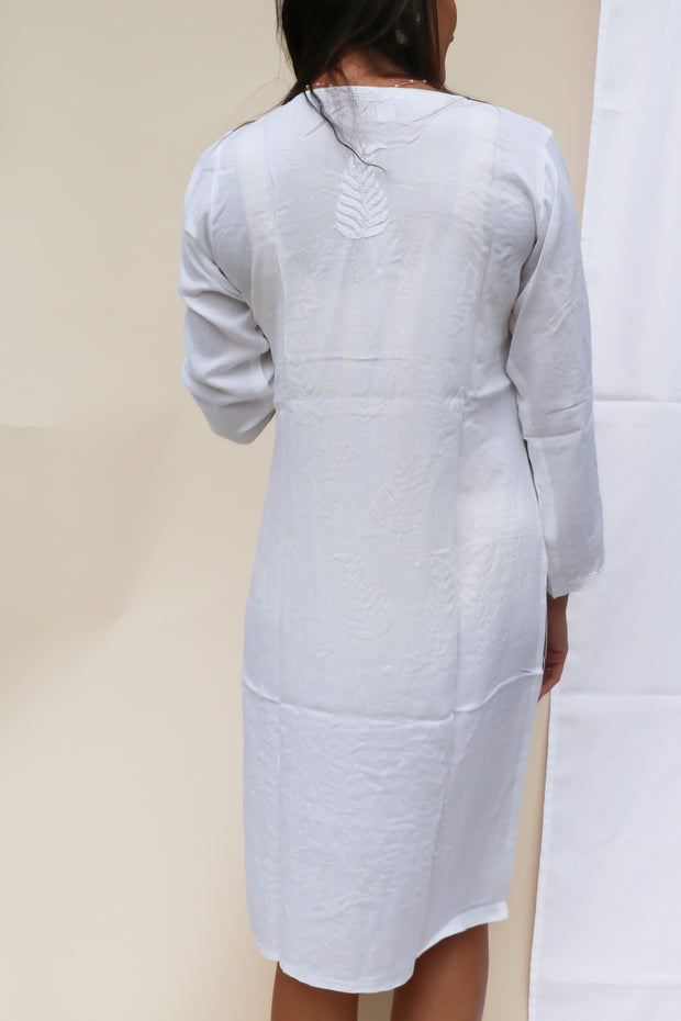 Parna - White Hand Embroidered Tunic