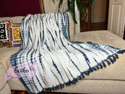 Indigo tie dye handloom organic Indian cotton throw