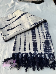 Indigo tie dye handloom organic Indian cotton throw