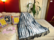 Indigo tie dye handloom organic Indian cotton throw