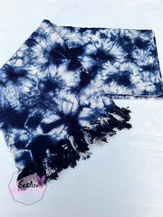 Indigo tie dye handloom organic Indian cotton throw