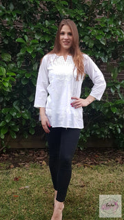 Petal - White Short Top - EeshaBoutique