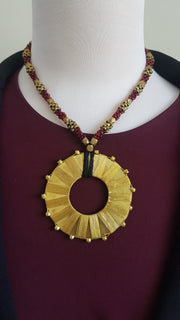 Sun Warrior Brass Metal Necklace