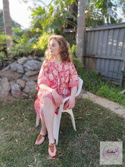Short Kaftan - Red with Tussles