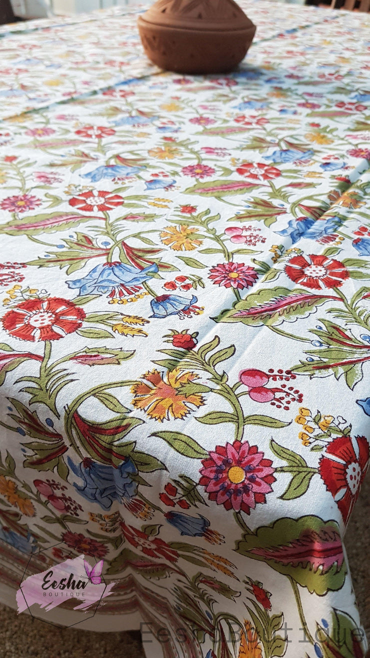 Hand Block Printed Table Cloth -  by EeshaBoutique - gshop, Indigo
