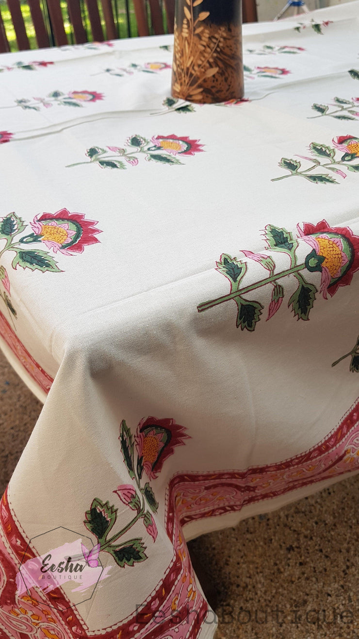 Hand Block Printed Table Cloth -  by EeshaBoutique - gshop, Indigo