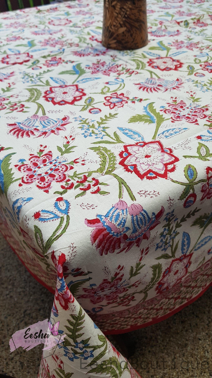 Hand Block Printed Table Cloth -  by EeshaBoutique - gshop, Indigo