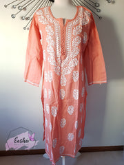 Rose Hand Embroidered Long Tunic Kurta