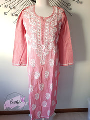 Rose Hand Embroidered Long Tunic Kurta