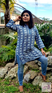 Indigo Hand Block Print Tunic