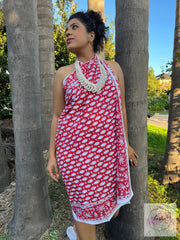 Block Print Sarong-Red Fish